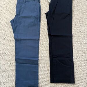 Banana Republic Men's Blue and Black Chinos 33x30 non iron modern slim fit Aiden